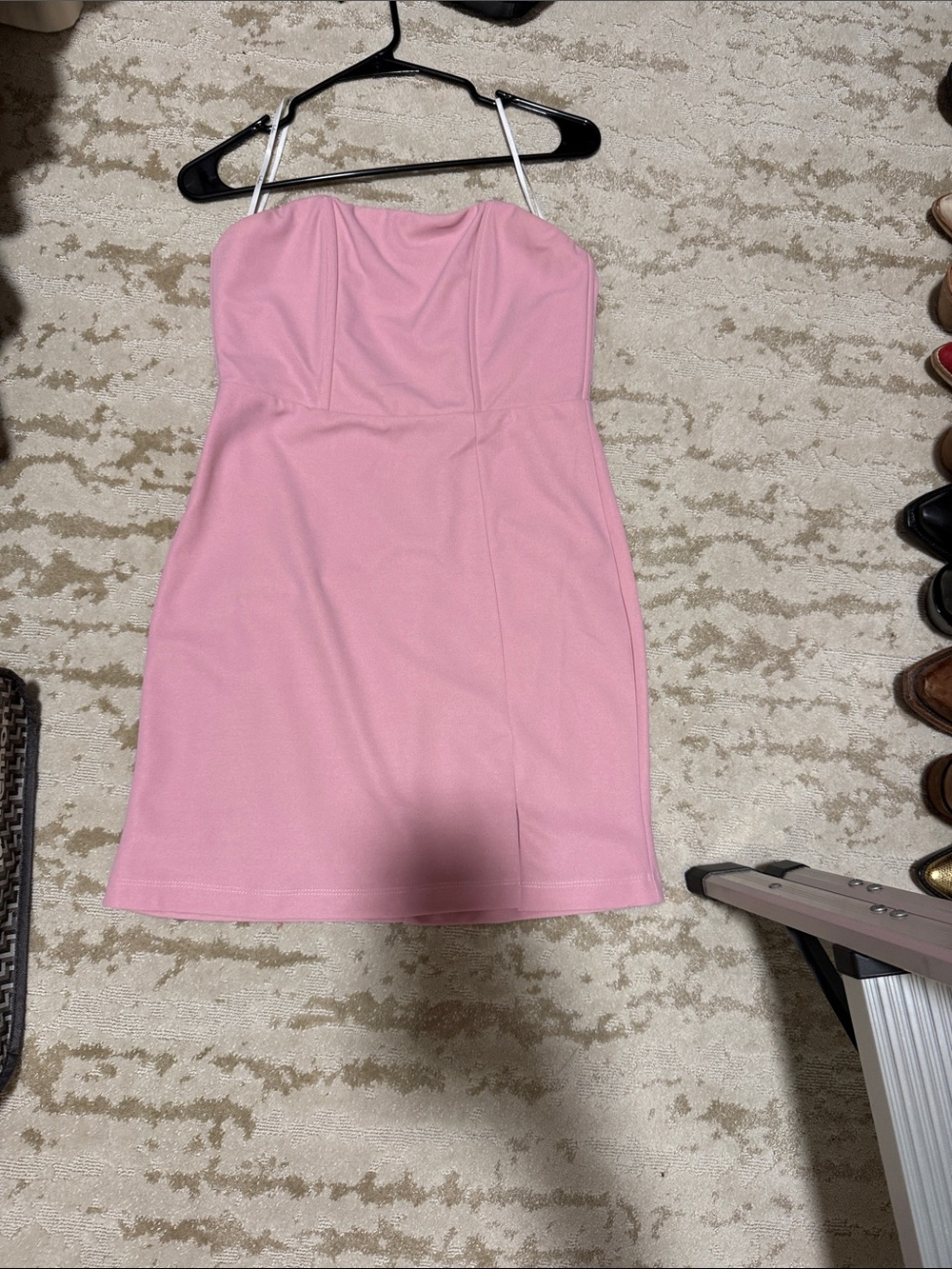 Lulu's Strapless Light Pink Mini Dress